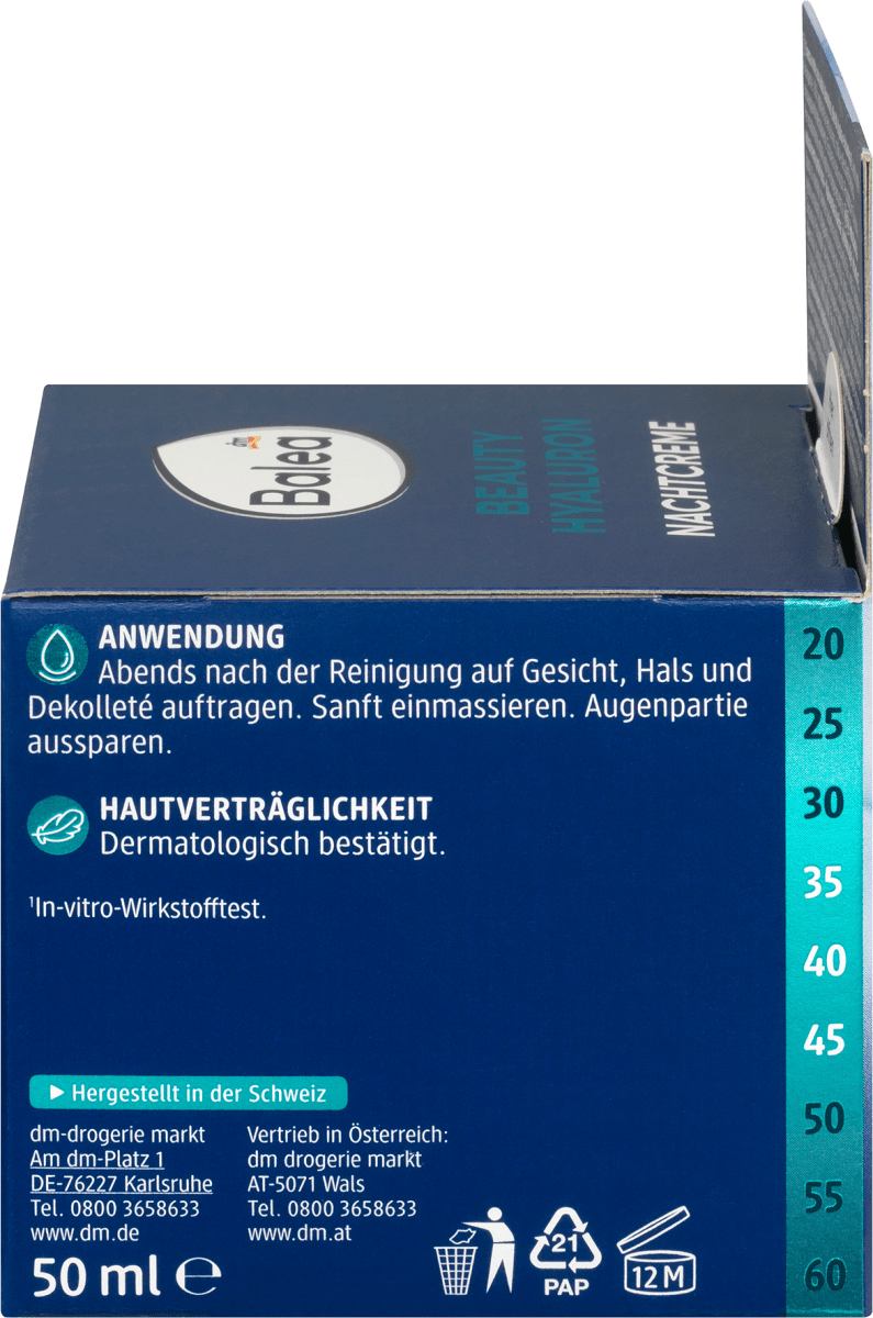 Anti Falten Nachtcreme Beauty Hyaluron, 50 ml