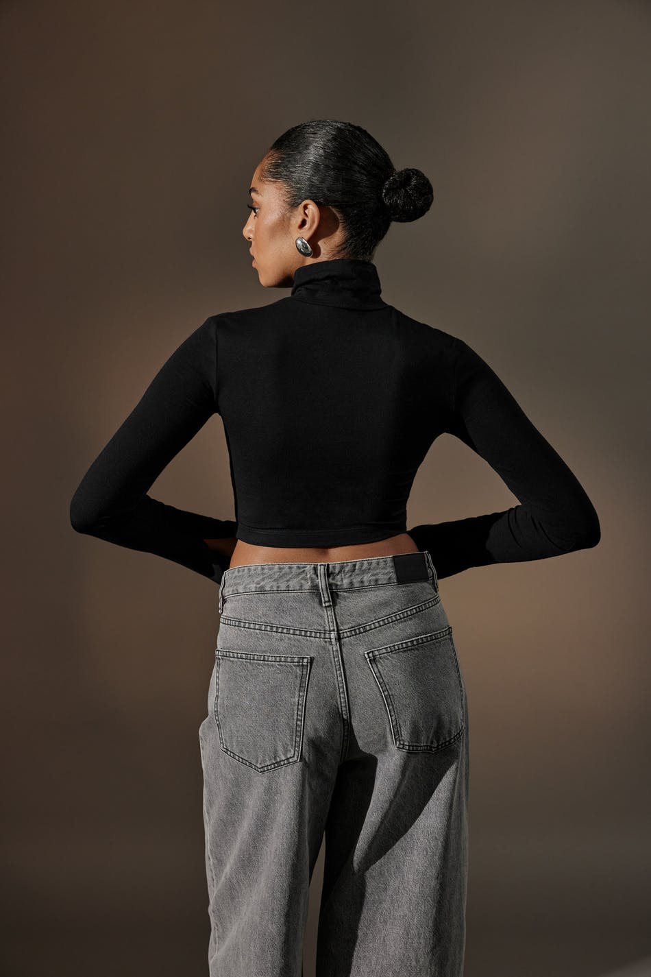 Cropped polo top