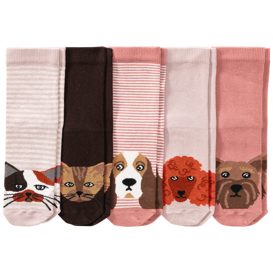 5 Paar Baby Socken mit Tier-Motiven