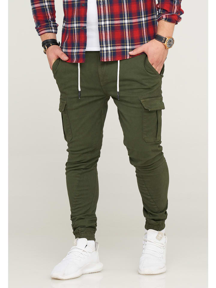 SOULSTAR Cargohose - MPVEGAS Jogger-Hose Jeanshose Stoffhose in Khaki günstig kaufen