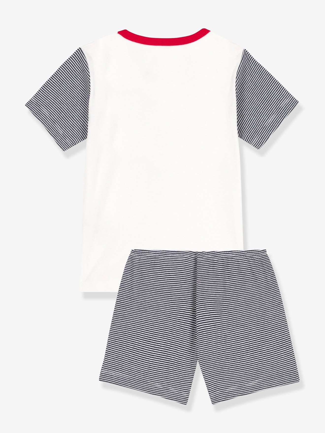 Pyjacourt en coton bio PETIT BATEAU marine