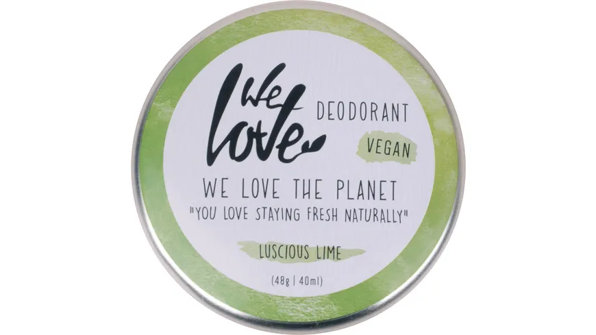 WE LOVE THE PLANET Natürliche Deodorant Creme - Luscious Lime 48 g