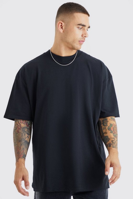 Oversize T-Shirt mit Pour Homme Print