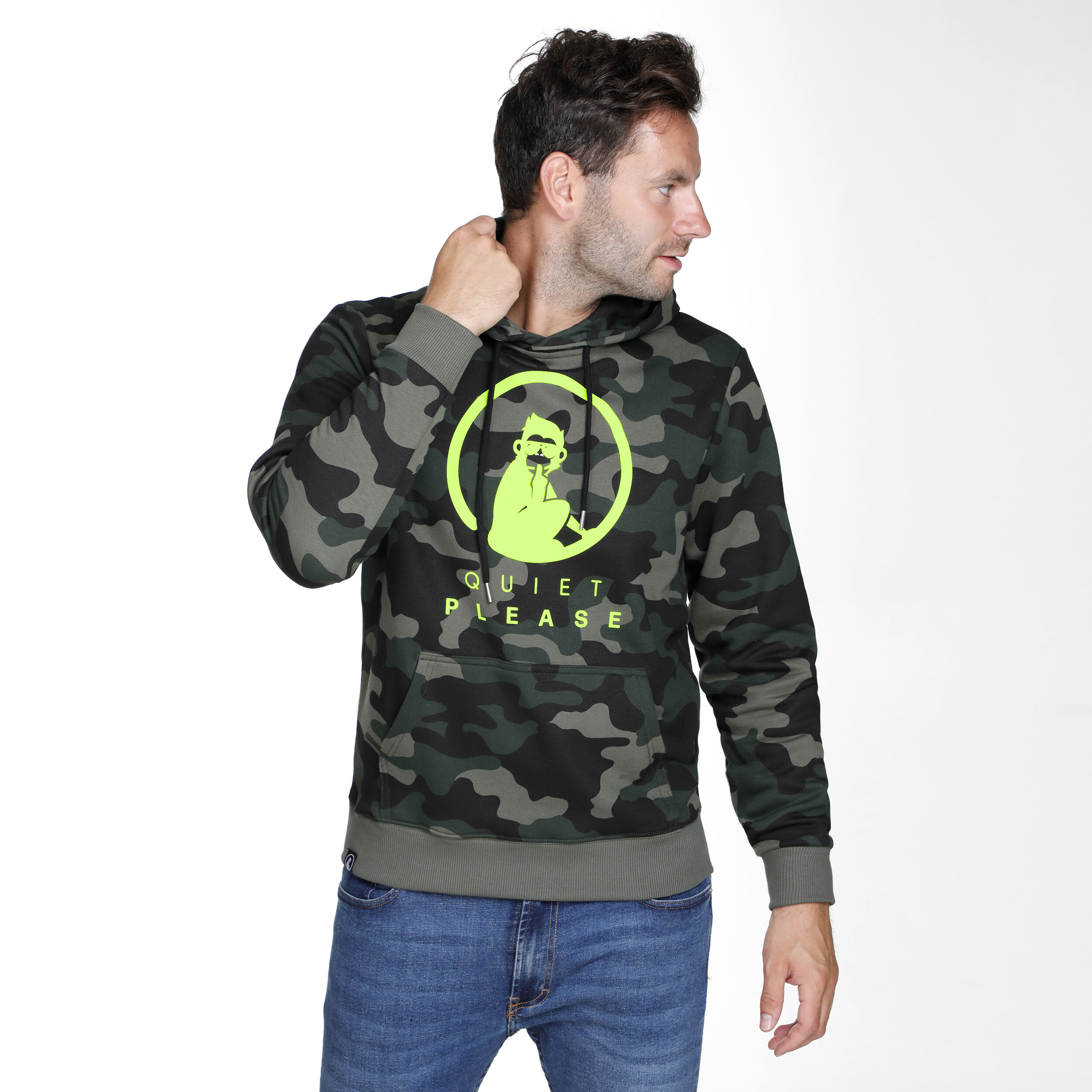 Advantage Logo Hoody Herren - Khaki, Oliv