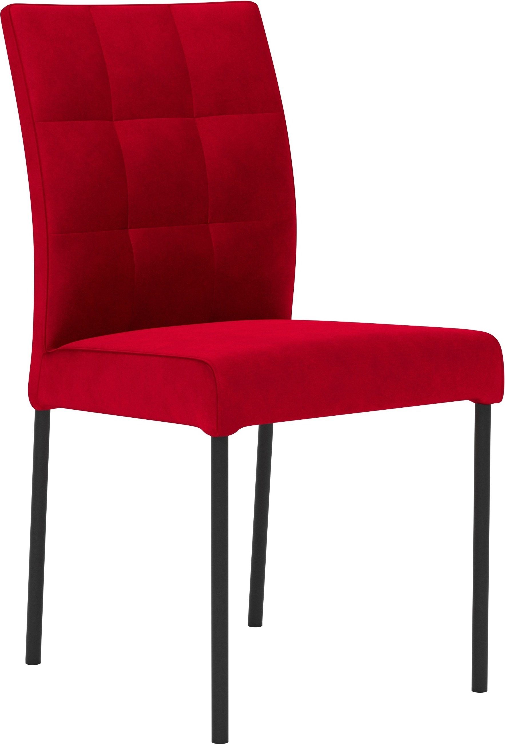 Home affaire 4-Fußstuhl Enita (Set, 2 St), mit edler Knopfheftung in der Rückenlehne, Sitzhöhe 49 cm