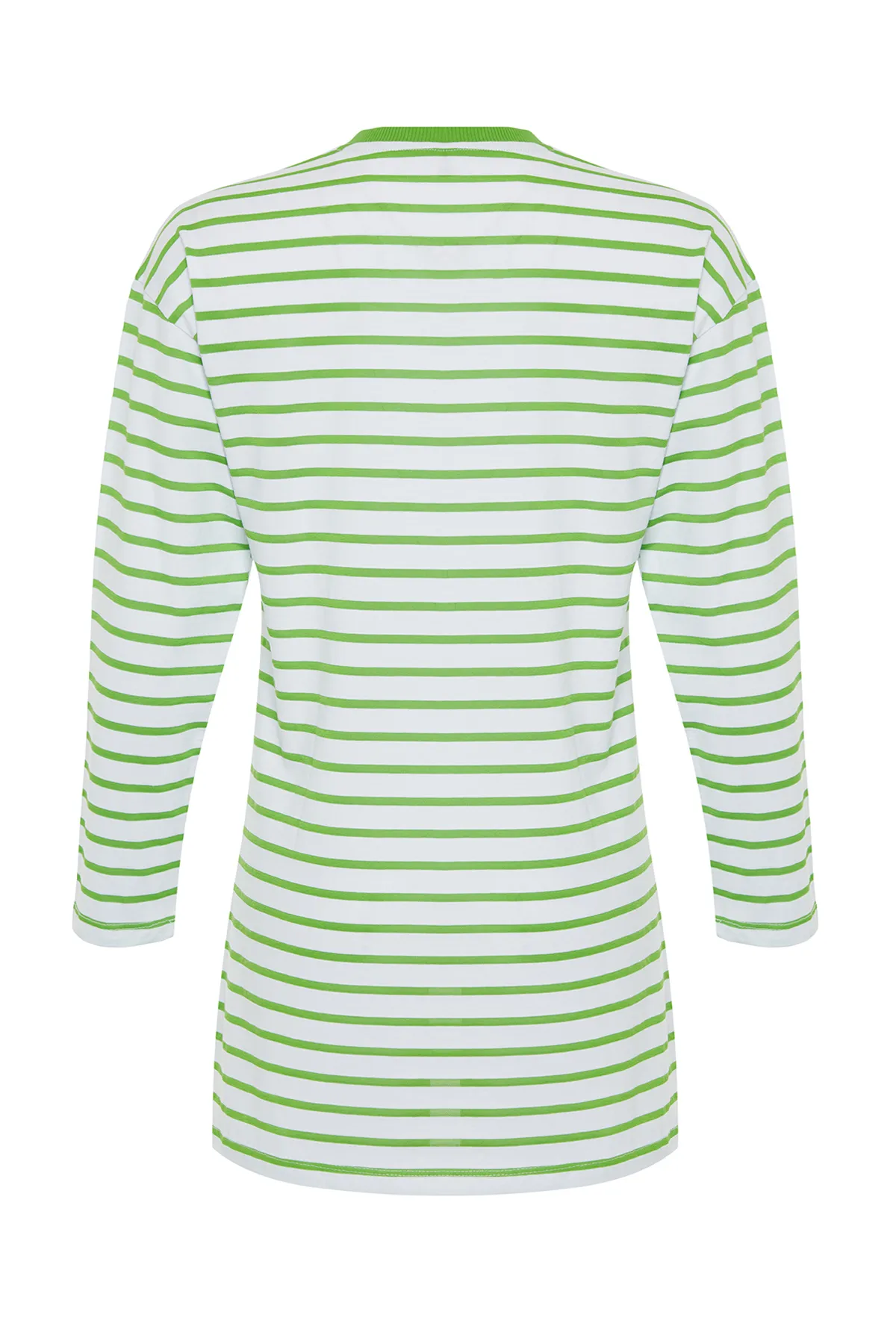 Trendyol Modest  Pistaziengrün gestreifte Stricktunika TCTAW22UK0240