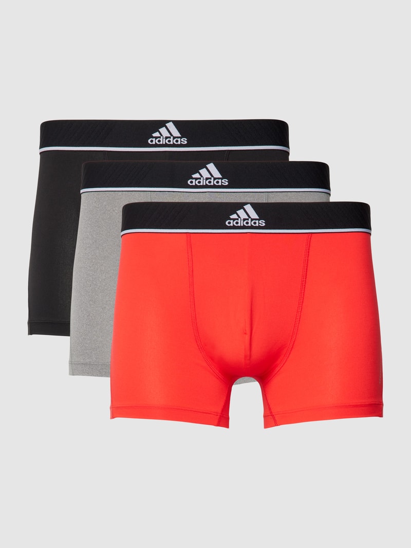 Trunks mit elastischem Logo-Bund im 3er-Pack in rot