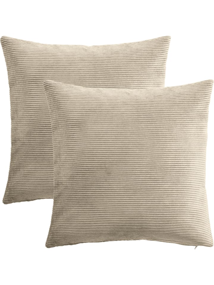 Erwin Müller Cord Kissenhülle 2er-Pack Glasgow in sand günstig kaufen