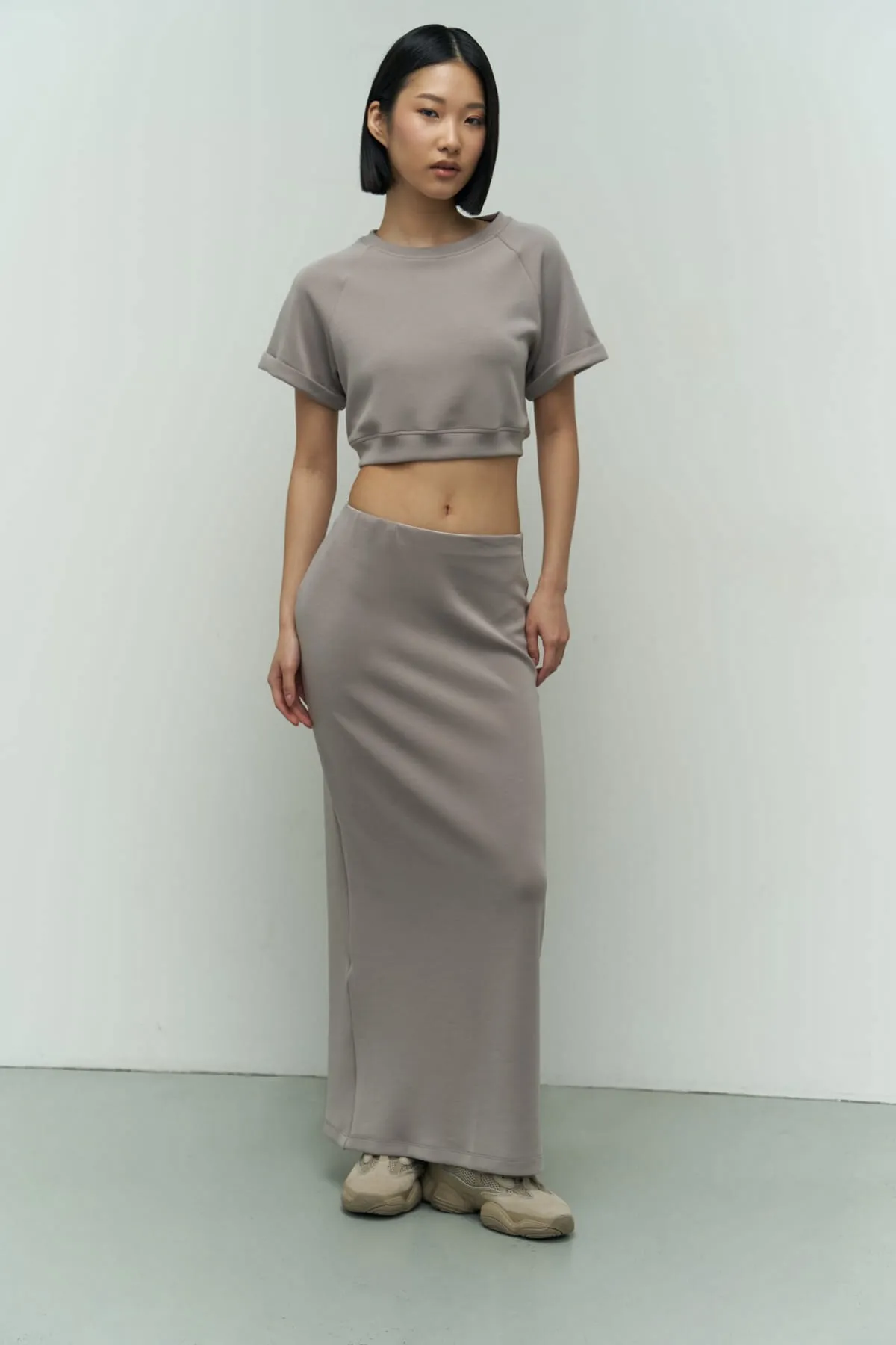 MAİ COLLECTİON  Paloma Nerz-Crop-Rock-Set