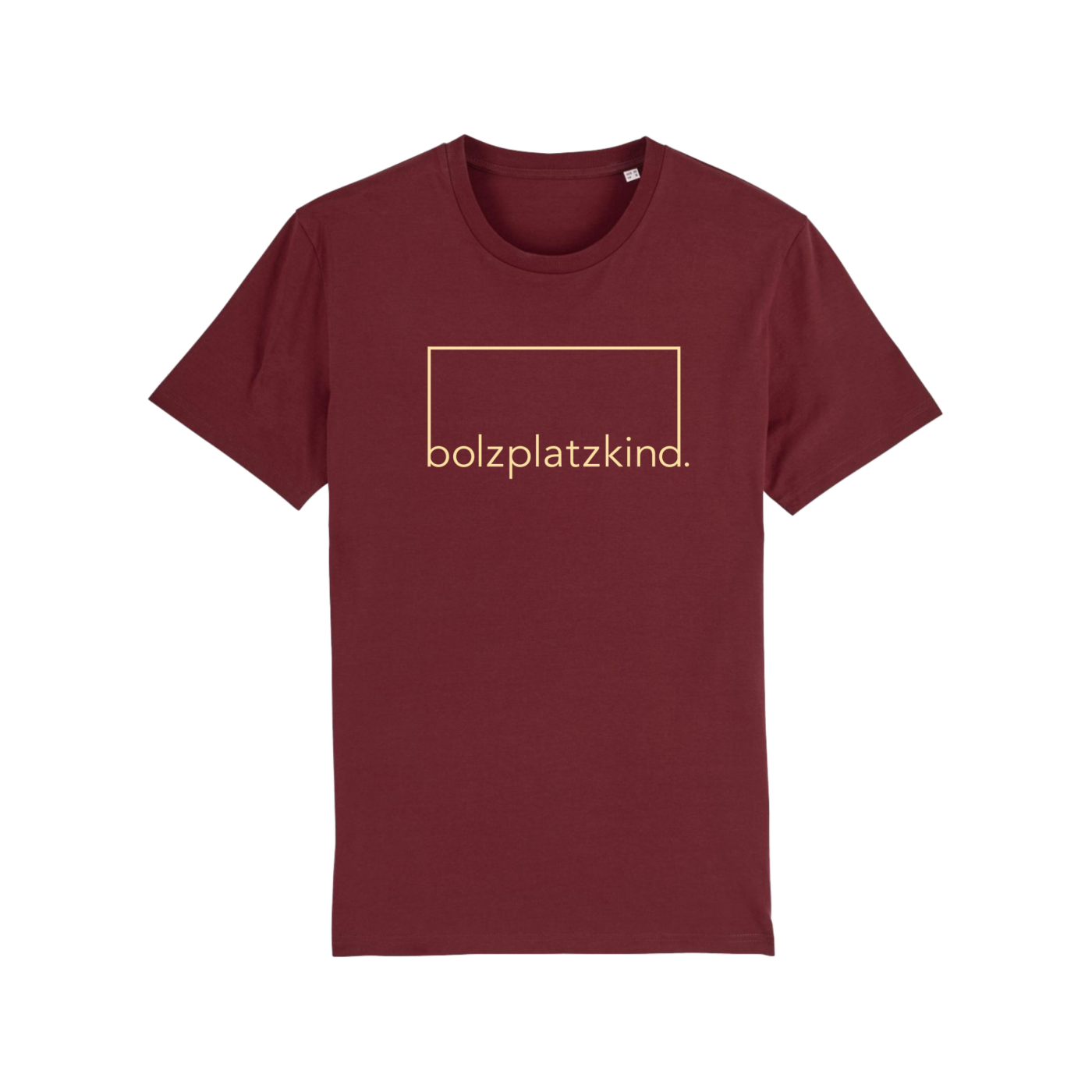Bolzplatzkind "Geduld" T-Shirt Weinrot Vanille