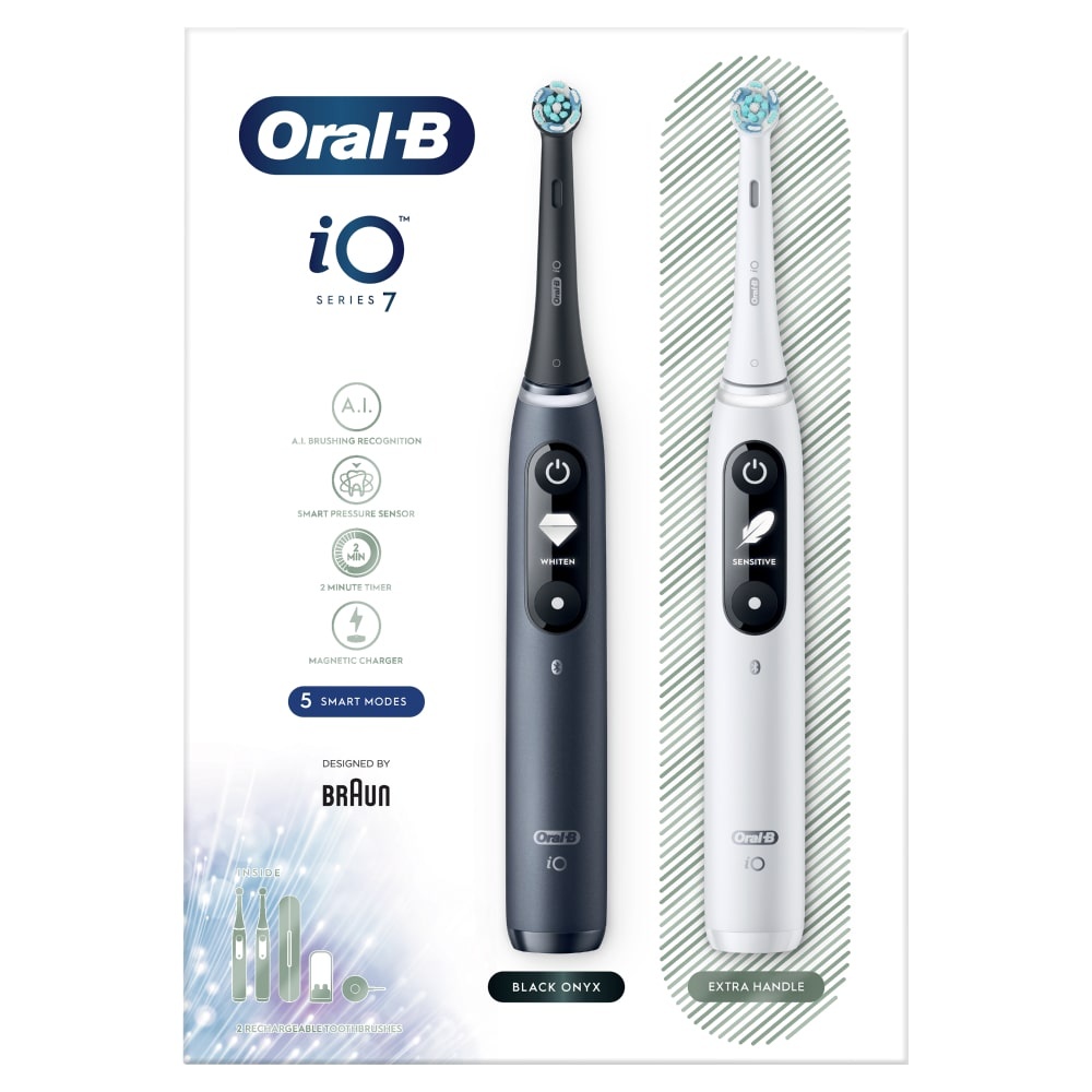 oral-b ORAL B iO BAD ELECT. iO 7 - Lot de 2 BAD BROSSES A DENTS ELECTRIQUES RECHARGEABLES