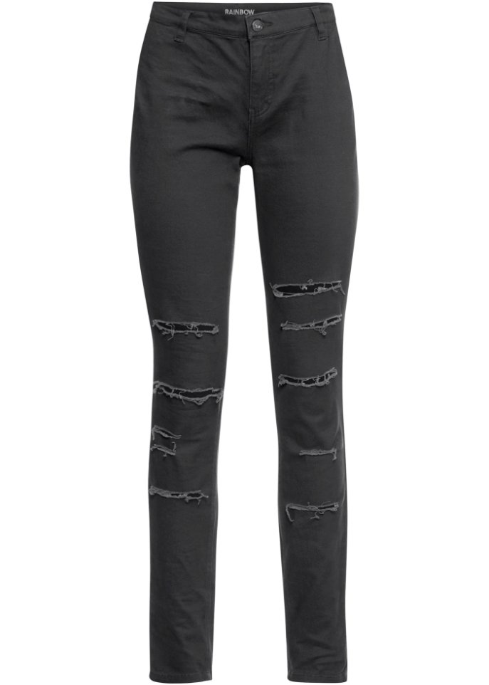High Waist Skinny mit Destroyed-Effekt