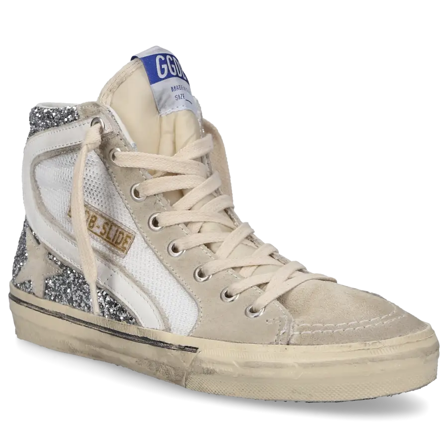 Golden Goose - Sneaker high SLIDE Veloursleder - weiß
