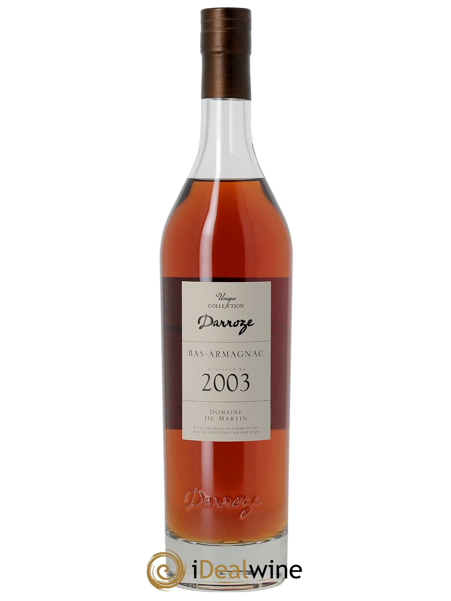 Armagnac Domaine de Martin (53°) Darroze  2003 - Lot de 1 Bouteille