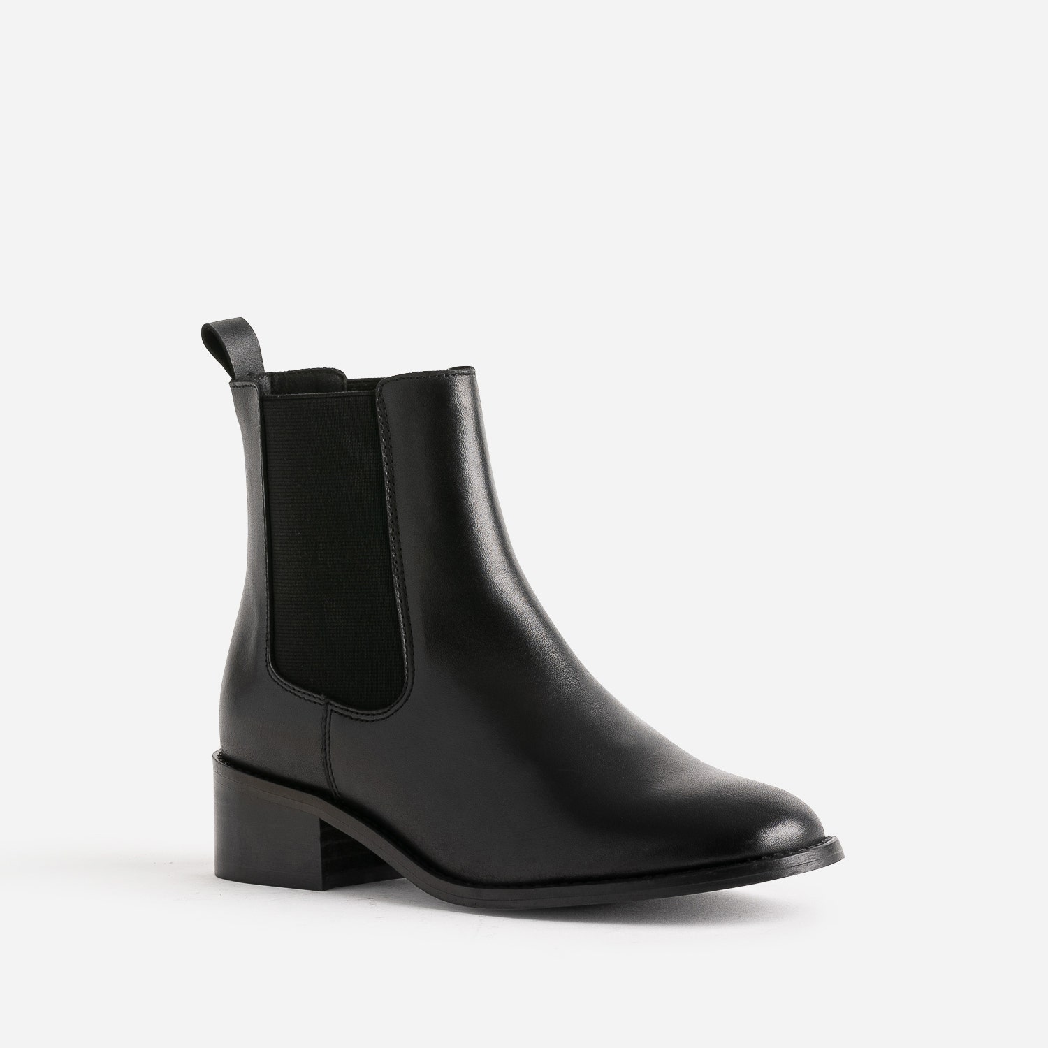 Chelsea boots noir éco-conçu en cuir