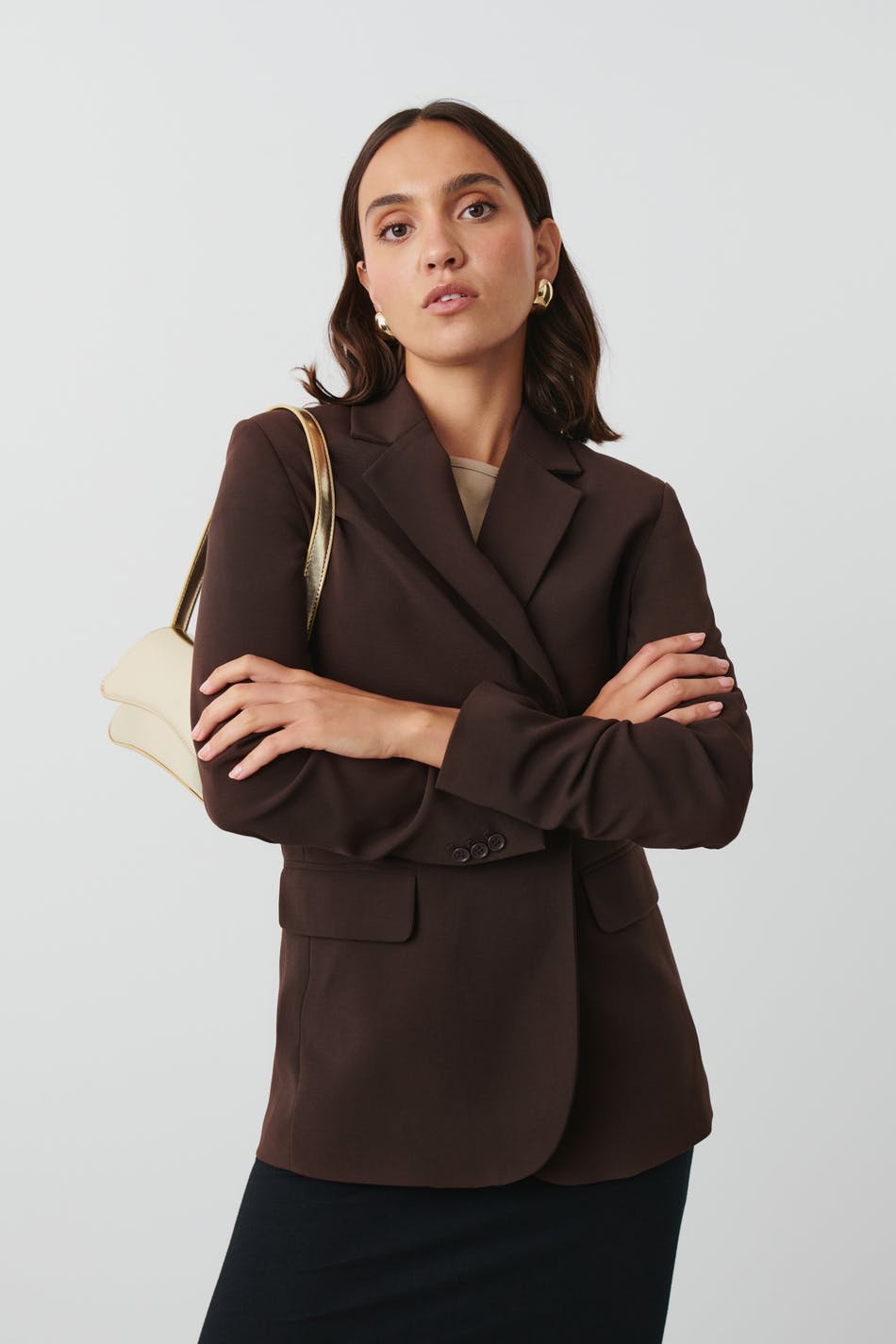 Straight regular blazer