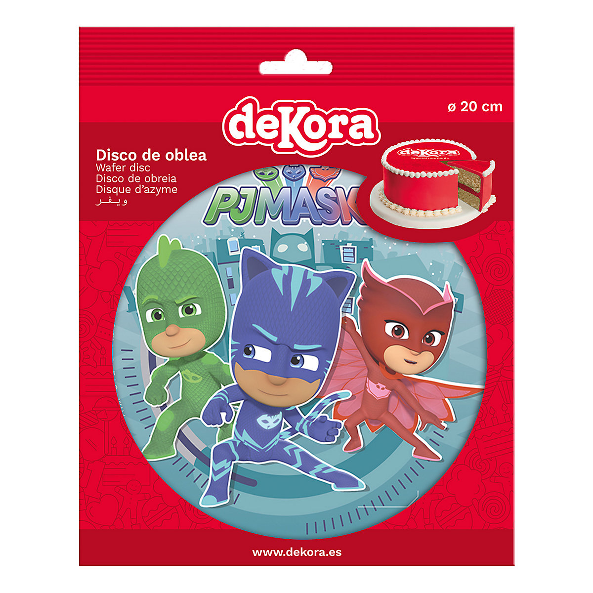 Essbarer Tortenaufleger PJ Masks 20cm