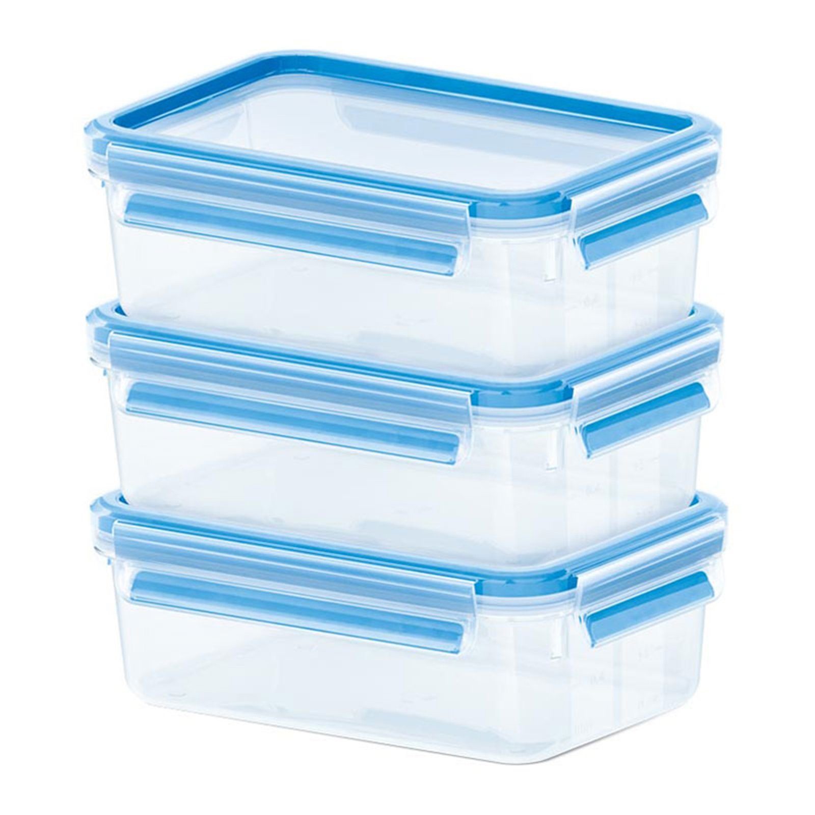 Emsa Frischhaltedose Dosen-Set 3 tlg. 3D Perfect Clean Clip Close, einzigartige Frische-Spezialkunststoffe, (1-tlg)