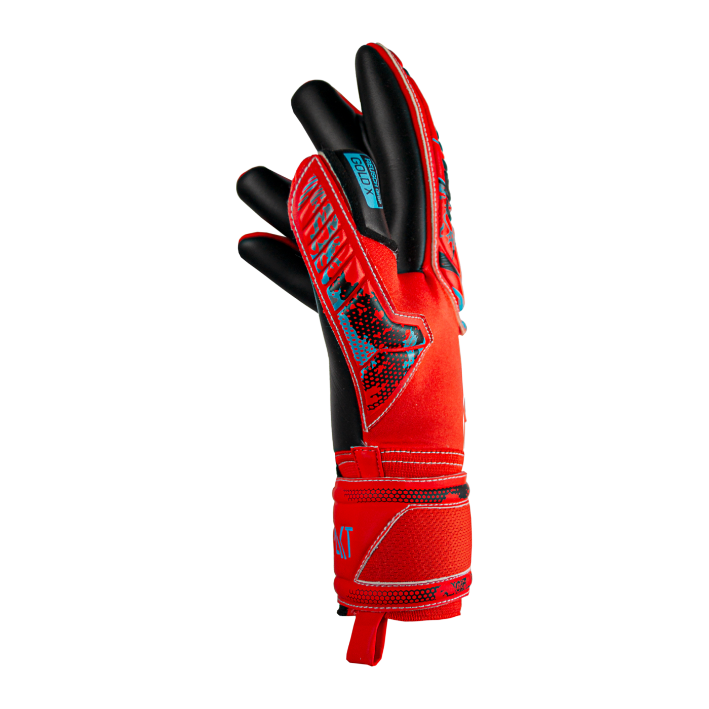 Reusch Attrakt Gold X 2023 TW-Handschuhe Rot Blau Schwarz F3333