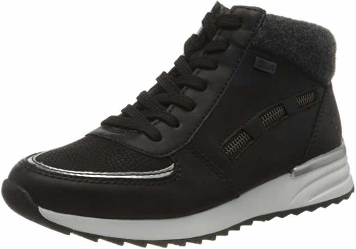 RIEKER Schnür-Stiefeletten schwarz