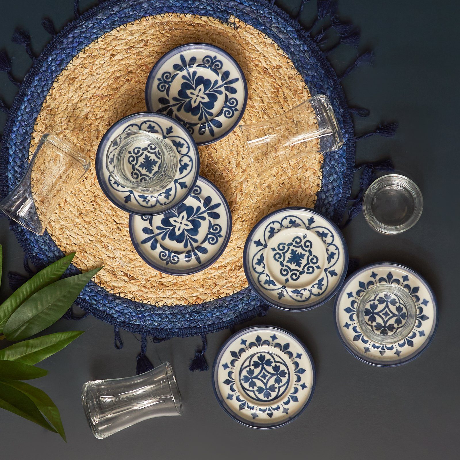 Karaca Teeservice Zeher Blau Teeservice-Set für 6 Personen