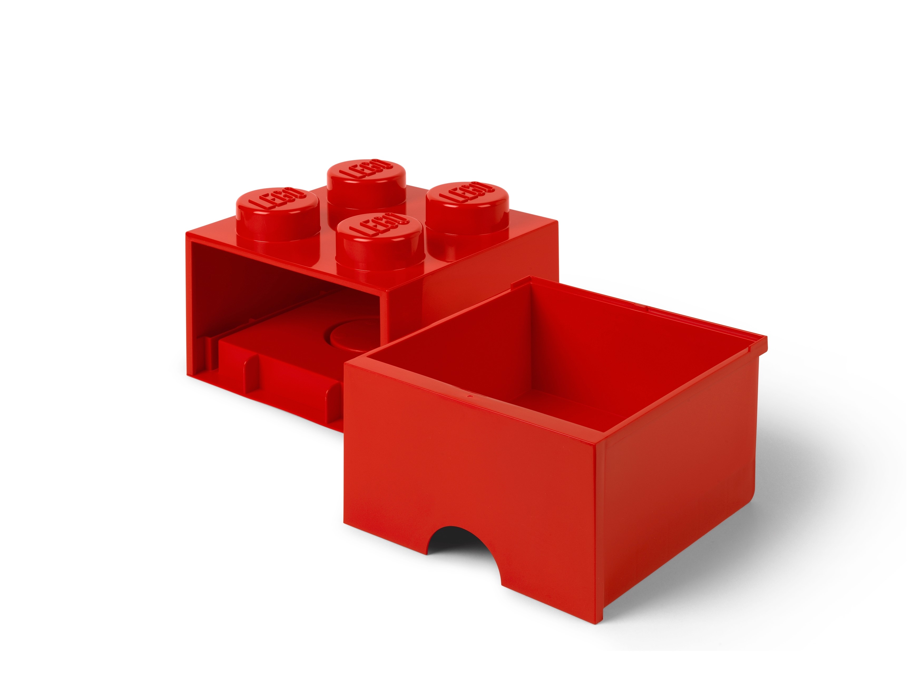 Aufbewahrungsstein mit Schubfach und 4 Noppen in Rot 5006129