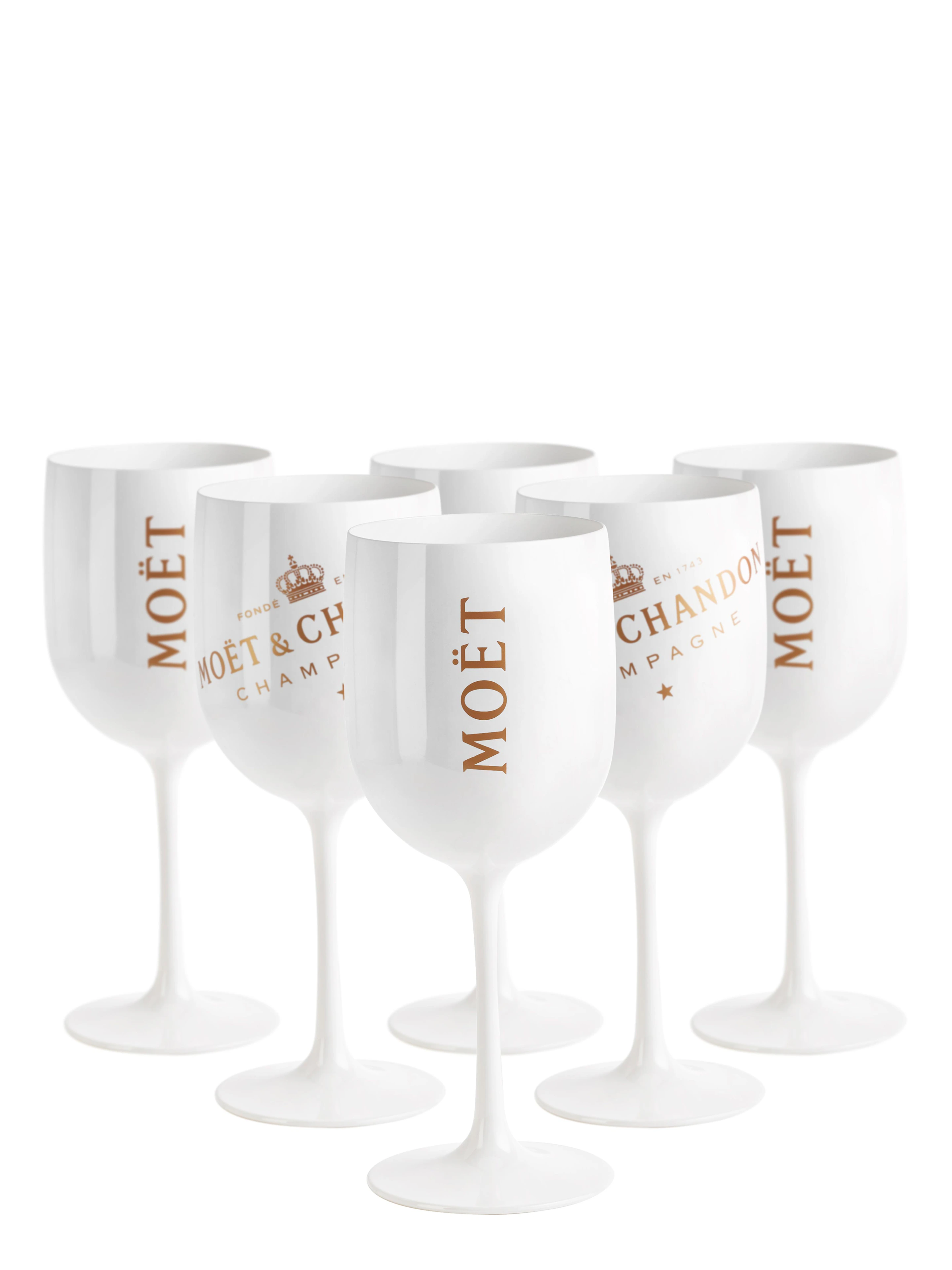 Moët & Chandon Ice Impérial Party Set - Geschenkset mit 6 Flaschen 750 ml und 6 Gläsern