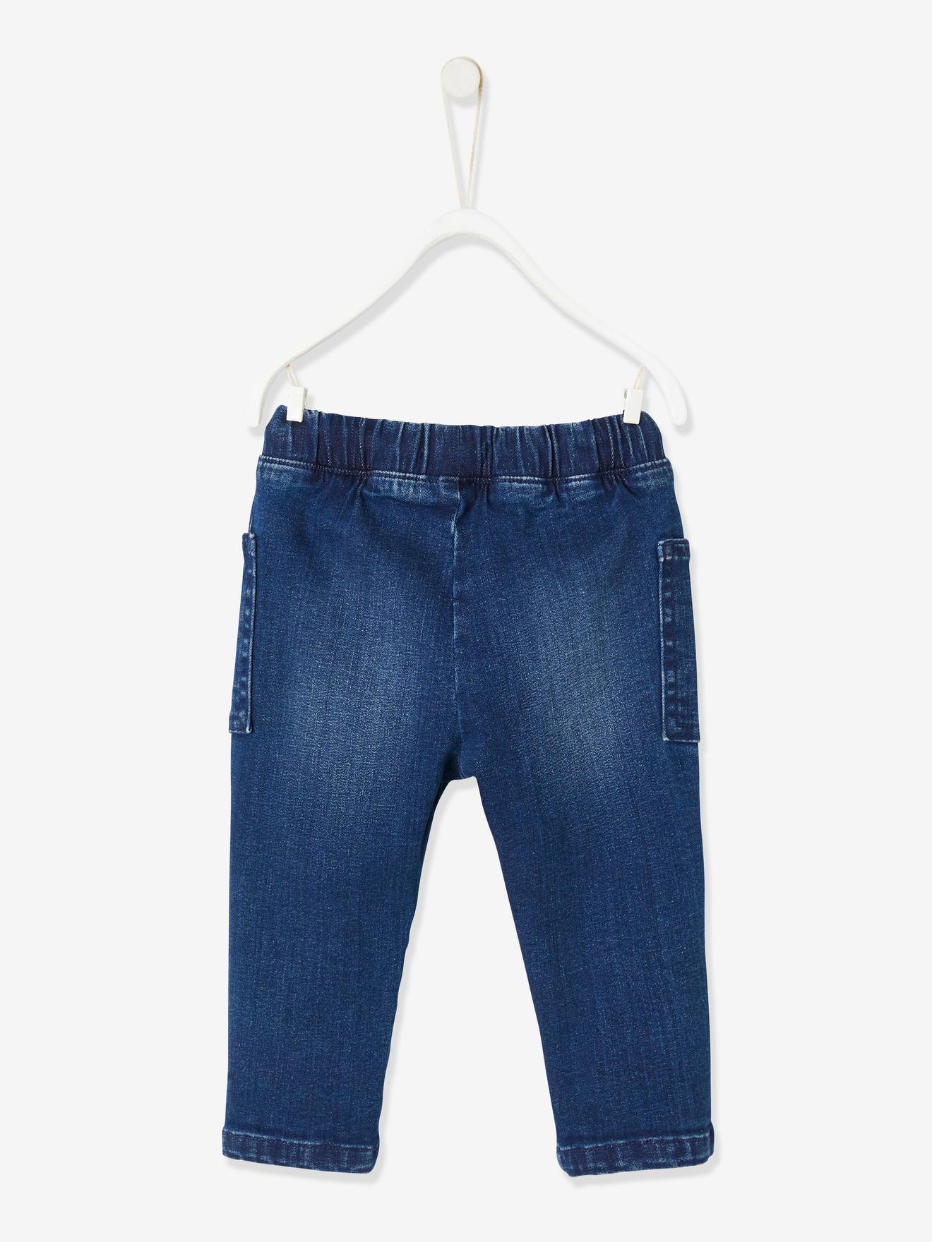 Pantalon en denim bébé taille élastiquée denim brut