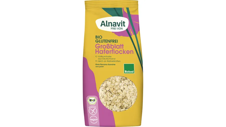 Alnavit Bio Großblatt Haferflocken glutenfrei 450 g
