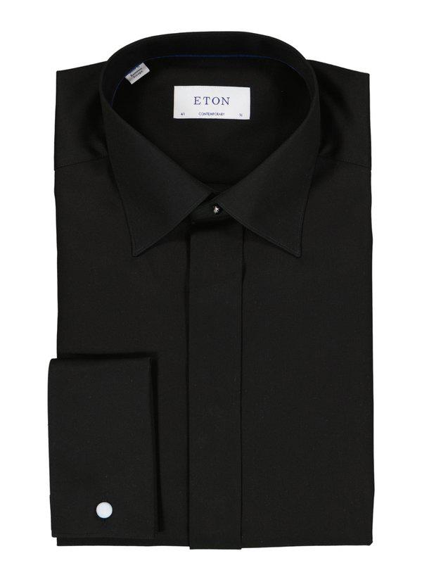 ETON, Smokinghemd, Contemporary Fit, Baumwolle, schwarz