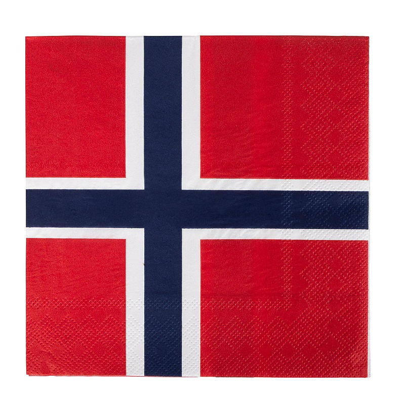 17. mai servietter 3-lags m/norsk flagg