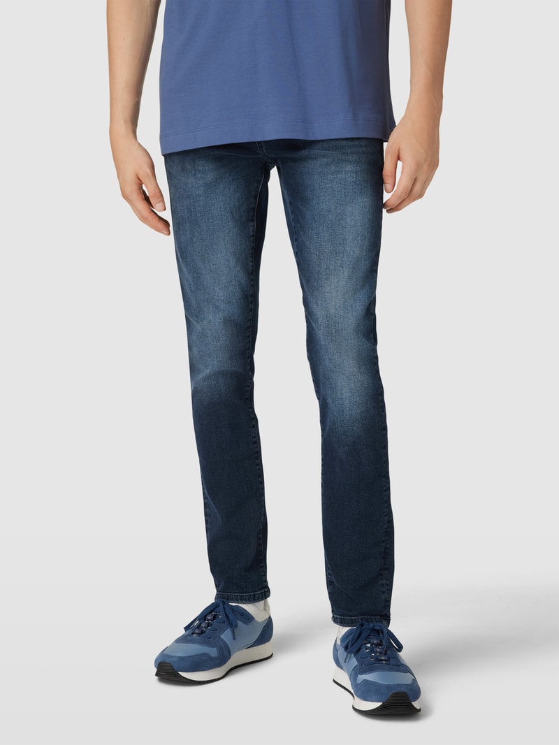Slim Fit Jeans im 5-Pocket-Design Modell 'LOOM' in schwarz
