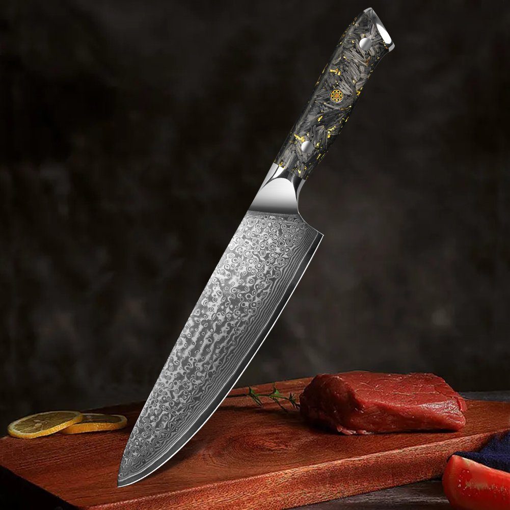 KingLux Damastmesser Kochmesser Chefmesser VG10 Damaskus Stahl Küchenmesser