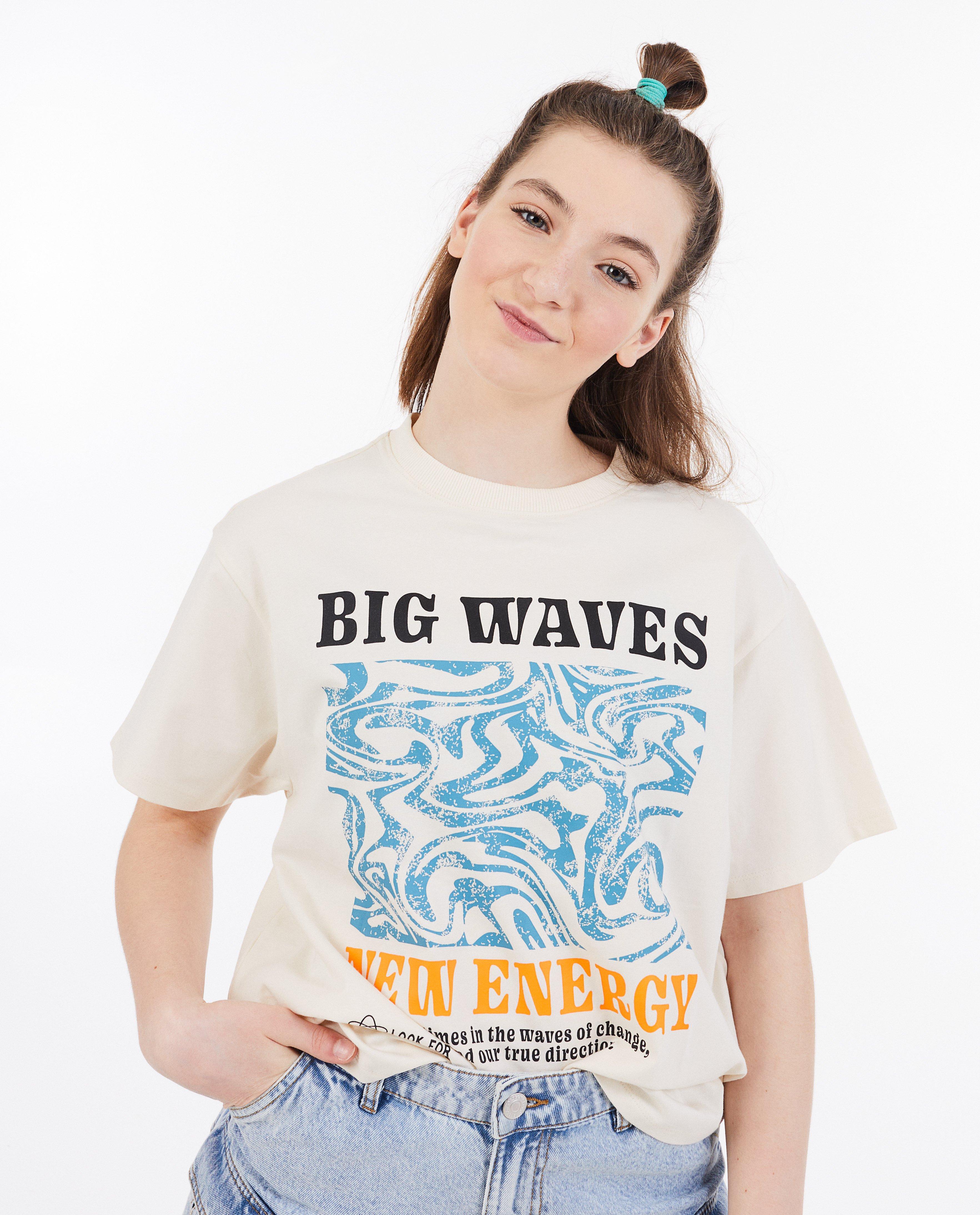 Tricou Groggy Wit cu imprimeu alb