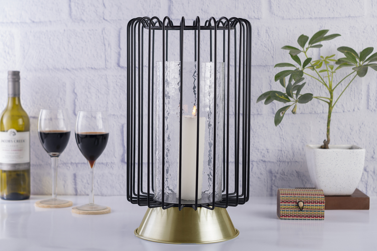 Kayoom Kerzenständer Malibu 125 Schwarz / Gold