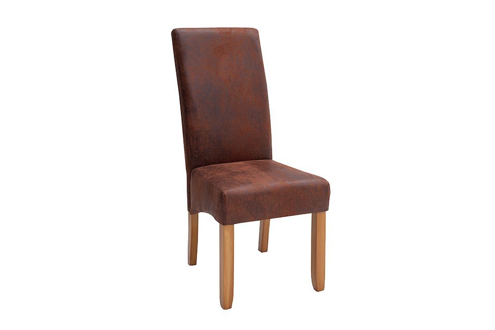 riess-ambiente Polsterstuhl CASA vintage braun, Esszimmer · Microfaser · Massivholz