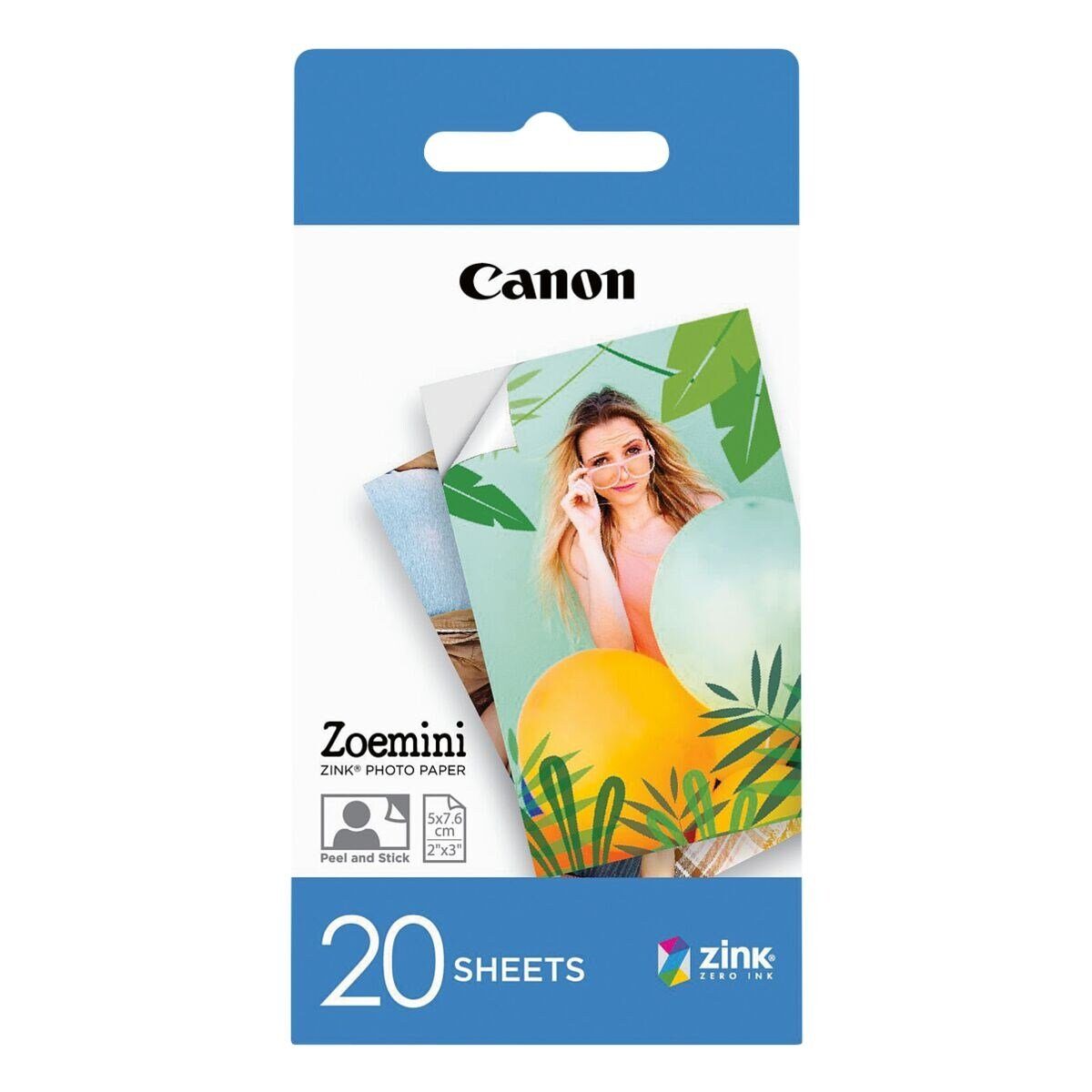 Canon Fotopapier Zink, für Canon Zoemini Sofortbildkameras, 5x7,6 cm