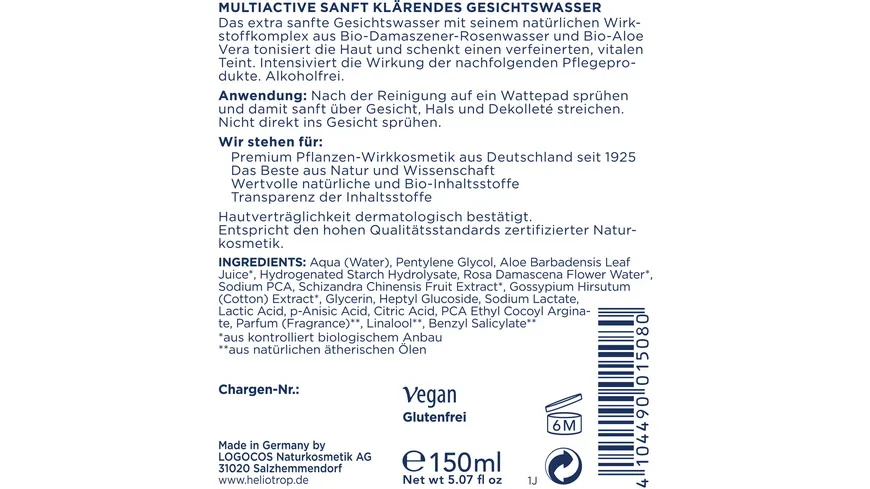 HELIOTROP Multiactive Gesichtswasser 150 ml