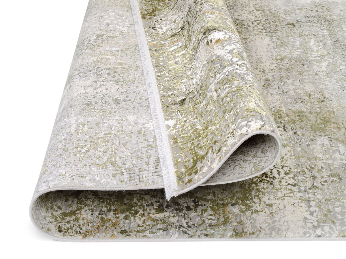 Interliving Webteppich L-8700 Grau Grün 67 x 130 cm