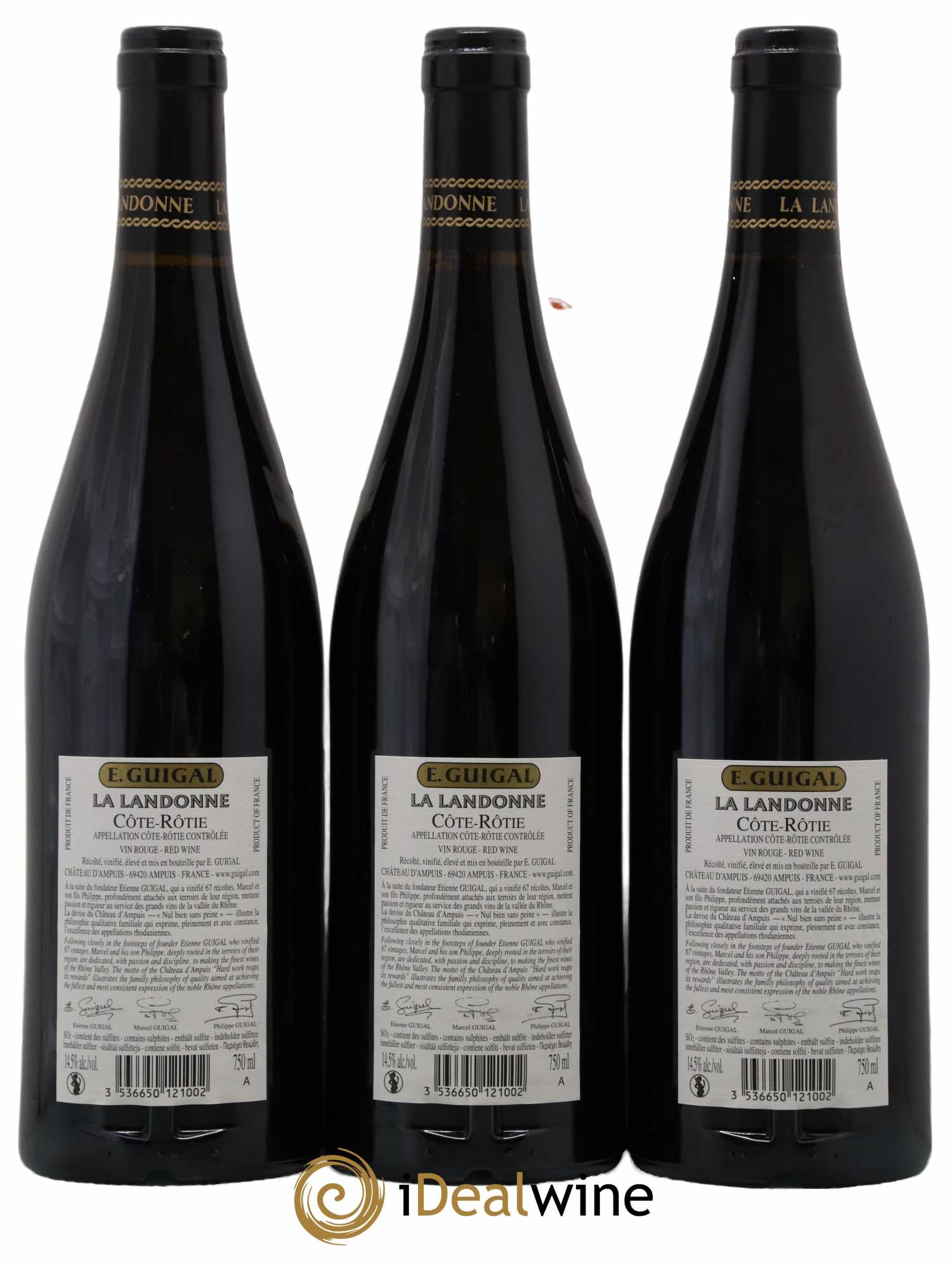 Côte-Rôtie La Landonne Guigal  2018 - Lot de 3 Bouteilles