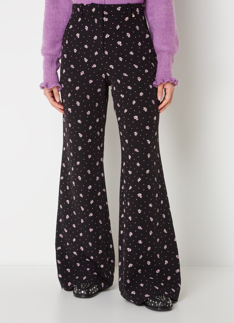 Fabienne Chapot Puck high waist wide fit trousers with floral print