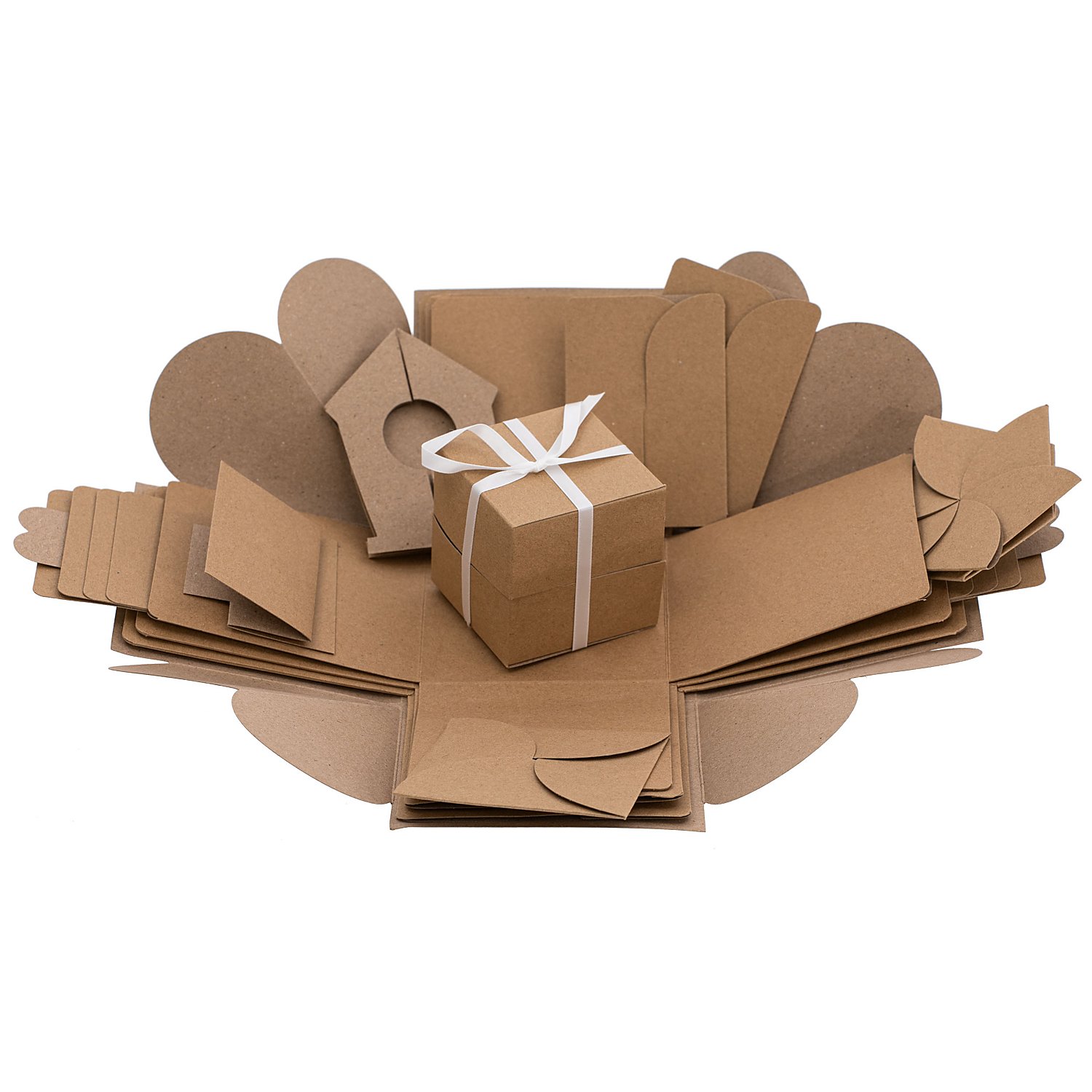 Explosionsbox, braun, 12 x 12 x 12 cm