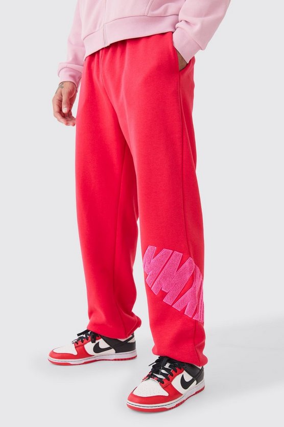 Oversize Jogginghose mit Borg-Applikation