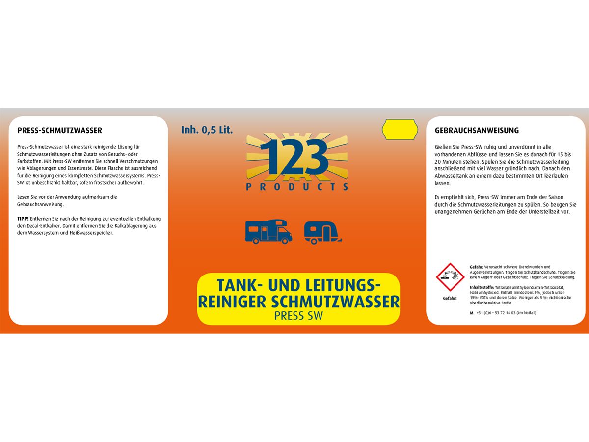 123 Products Abwassertank- und Rohrleitungsreiniger