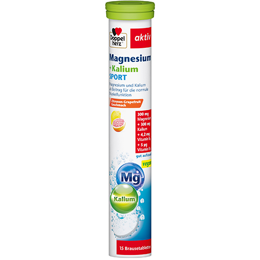 DOPPELHERZ Magnesium Kalium Sport Brausetabletten  15 St  Brausetabletten