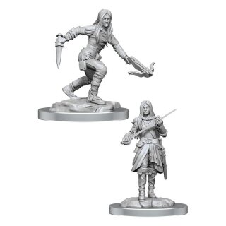 D&D Nolzur's Marvelous Miniatures Miniatur unbemalt Half-Elf Rogue Females (2)