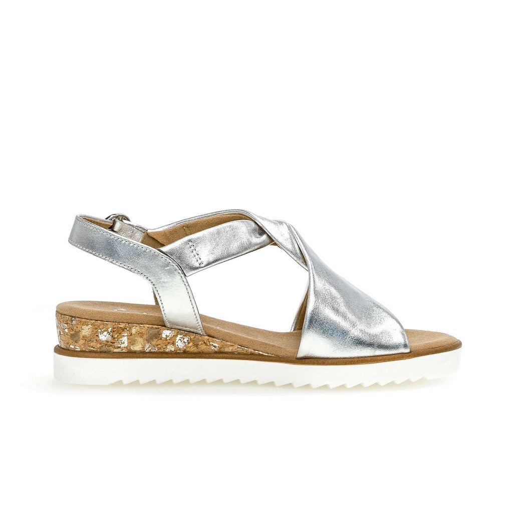 Gabor comfort Keilsandalette silber