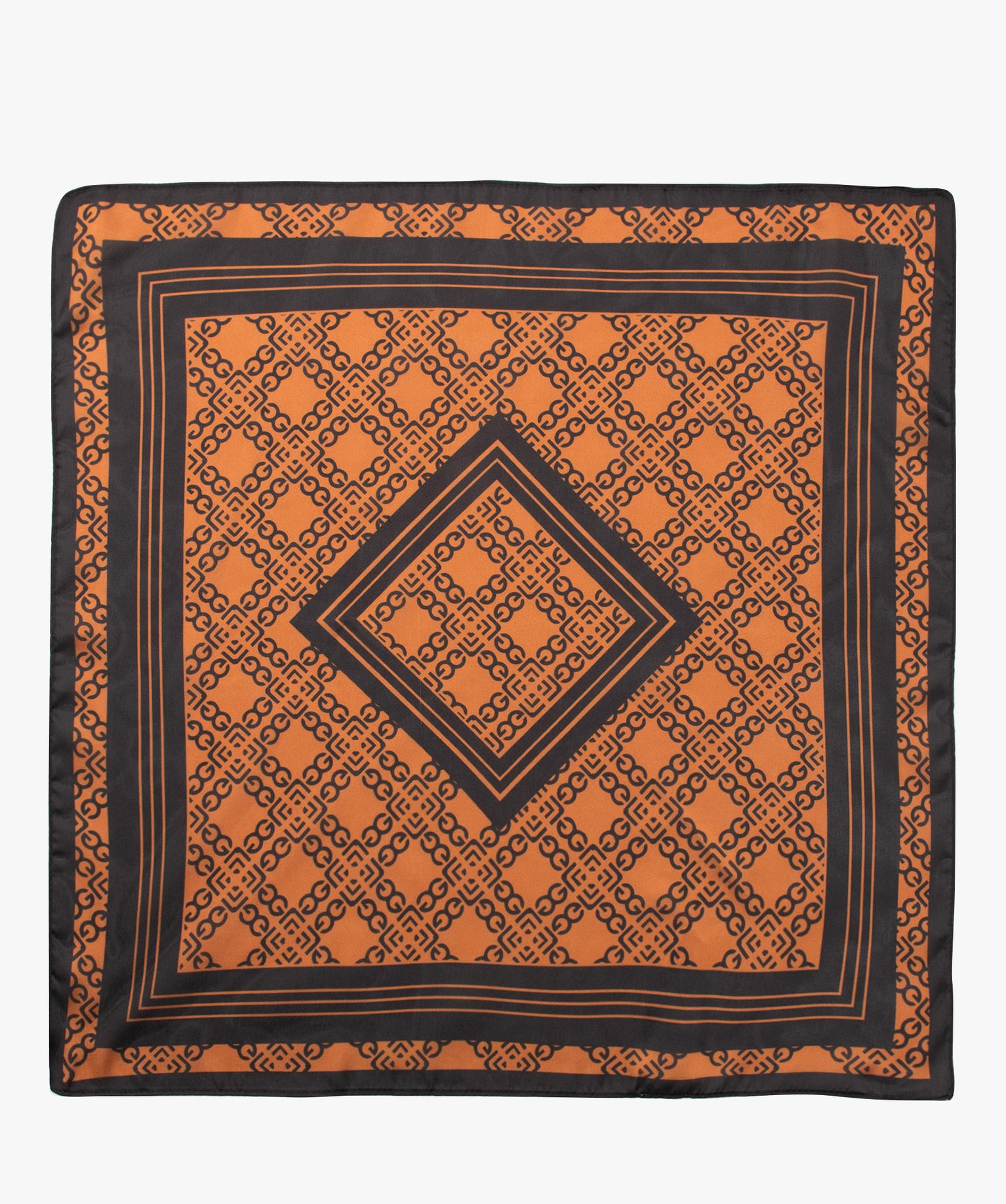 Foulard carré en satin femme marron | GEMO