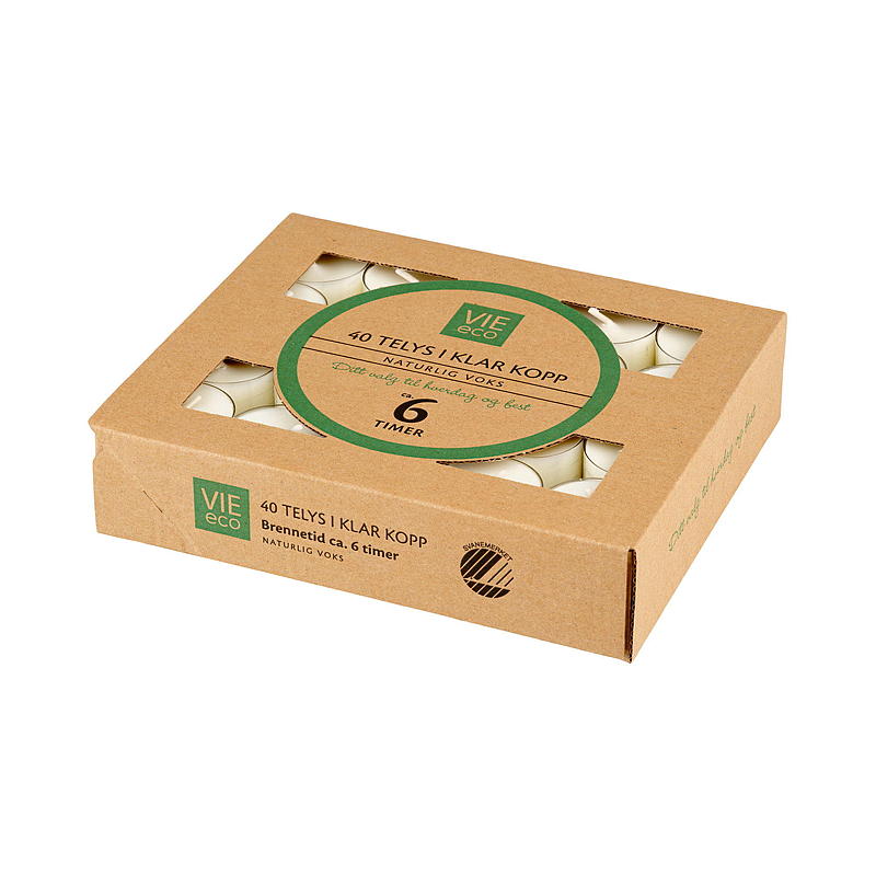 Vie Eco Telys 40-pk 6 timer ECO svanemerket