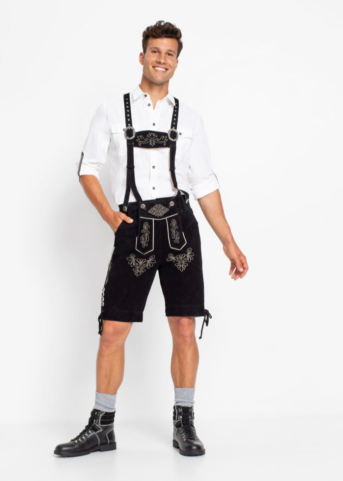 Kurze Trachtenlederhose, Regular Fit